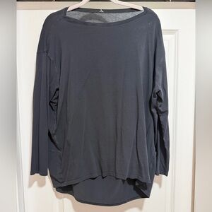 Lululemon Back in Action Black Long Sleeve Top